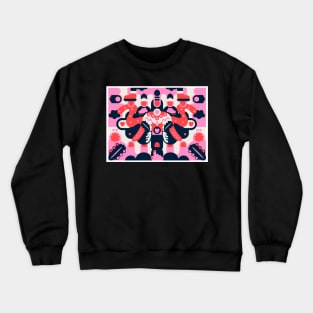 Red and pink abstract Crewneck Sweatshirt